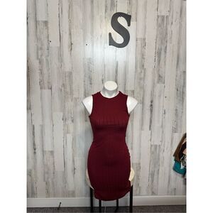 Burgundy dress